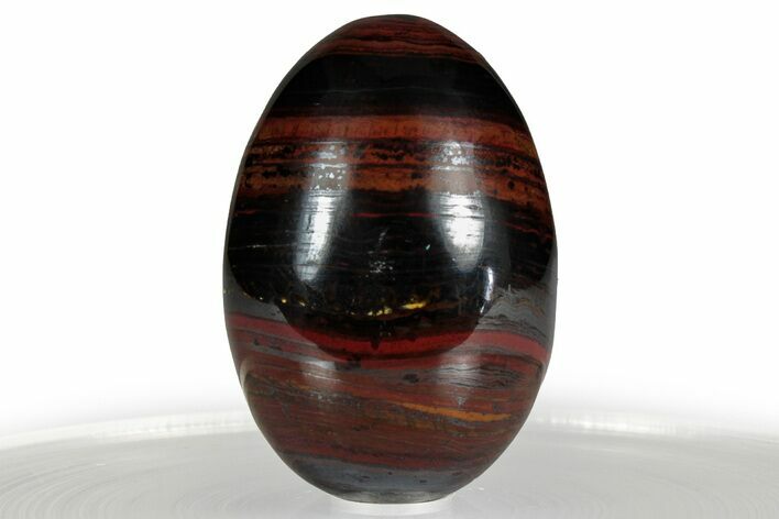 Polished Tiger Iron Stromatolite Egg - Billion Years #356453